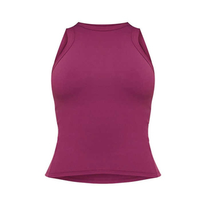 Blusa holgada sin mangas corta de verano con estampado sólido para mujer - Product Image 5