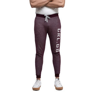 กางเกงวิ่งออกกำลังกายของผู้ชายเอวยางยืดเอวกลางผ้าคอตตอนผ้าฟลีซพิมพ์ลายตามสั่งสไตล์ลำลอง - Product Image 1