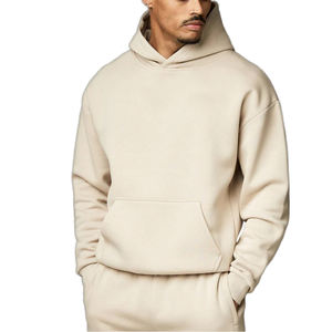 Sweat-shirts à capuche surdimensionnés de haute qualité en molleton français 100% coton, logo brodé épais, taille plus, poids lourd, doublés, poche à capuche personnalisée - Product Image 4