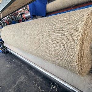 Sortie d'usine 6*7 950gsm tissu de Sisal de couleur naturelle 100% tissu de maille tissé en Fiber naturelle pas de produits chimiques tissu de Sisal de Style uni - Product Image 4