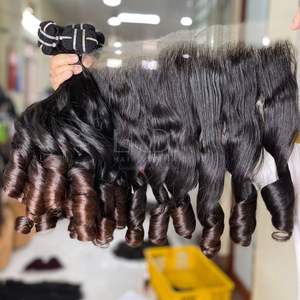 Mèches personnalisées à texture rebondissante et extensions frontales de cheveux vietnamiens - Product Image 1