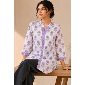 Top corto informal morado Mehfil-E-Ishq Gulbahar - Product Image 5