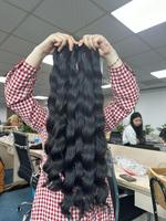Grosir rambut mentah Virgin Vietnam gelombang laut 100% rambut manusia selaras kutikula