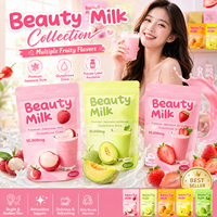Lait de Beauté Éclaircissant en Gros, Poudre de Collagène Cutané avec Glutathion, Éclaircissant, Raffermissant, Anti-Âge, OEM ODM Marque Privée