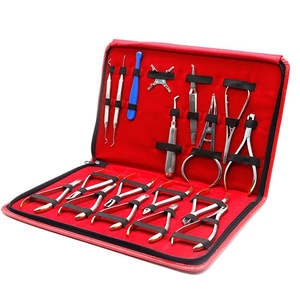 Ensemble de pinces pour instruments dentaires d'orthodontie manuelle de 18 pièces de haute qualité Kit composite complet Instruments chirurgicaux en acier inoxydable - Product Image 6