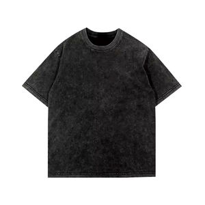 Gran tamaño Vintage ácido lavado Camiseta 100% algodón personalizado al por mayor gimnasio en blanco Ringer diseño para hombres Casual estilo Vintage - Product Image 6