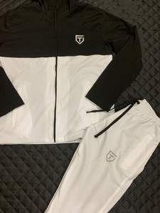 Conjunto Deportivo de Invierno para Hombre, Talla Grande, Corte Ajustado, con Capucha, Estilo Urbano, Diseño Personalizado, Chaqueta Ligera y Pantalones Microelásticos, OEM - Product Image 2