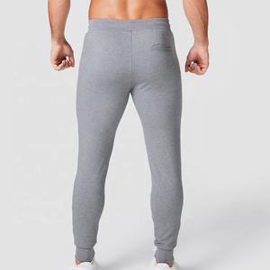 Jogging en coton et élasthanne de haute qualité personnalisable avec fermeture éclair, logo sur le devant, cordon de serrage, jogging de sport pour homme - Product Image 2