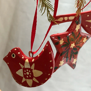 Kashmiri Paper Mache Christmas Ornaments - Product Image 1