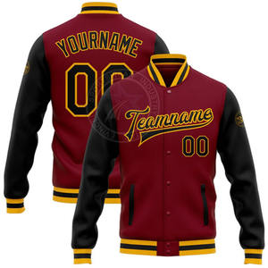 Veste de baseball sur mesure pour hommes Vintage College Letterman vestes d'université vierges classiques avec broderie à col montant en gros - Product Image 1