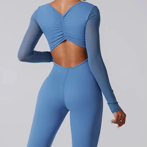 Offre Spéciale femmes léger ensemble de sport course à pied nu sentiment entraînement costumes Fitness Yoga porter 5 pièces ensemble de sport - Product Image 2