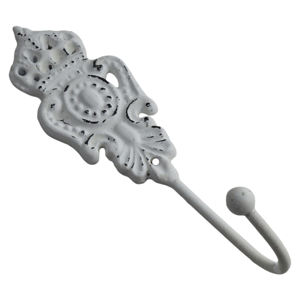 Ganchos de Pared de Hierro Fundido Blanco Antiguo con Acabado Pintado para Decoración de Paredes, para Colgar Ropa, Abrigos, Sombreros, Llaves, Diseño de Gancho - Product Image 2