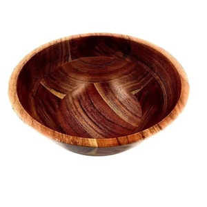 Ensemble de bols de service en bois naturel hautement polis et fabriqués à la main, technique sculptée de restaurant d'hôtel à la maison moderne personnalisée-Direct India - Product Image 2