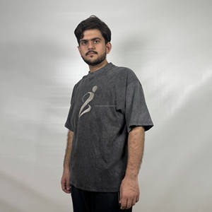 Ropa para hombre, camiseta de gran tamaño, camiseta de lavado ácido en blanco de algodón pesado, camiseta Vintage gráfica personalizada, camiseta de lavado ácido - Product Image 3