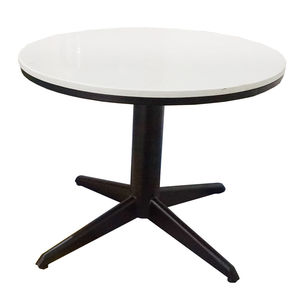 SFBT013-Modern Marble Sofa <b>Table</b> with 4 Divided Legs Black Base and <b>White</b> Marble Top - Product Image 1