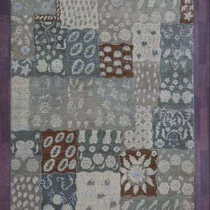 Alfombra de seda de bambú hecha a mano moderna elegante, lana de altura de pila baja, famoso diseño Floral, juegos de alfombras para sala de estar, espacio de oración - Product Image 2