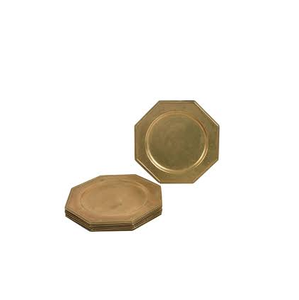 Vente en gros d'assiettes rondes en laiton pour restaurants, mariages et ustensiles de cuisine Pack de plats de service en vente - Product Image 2