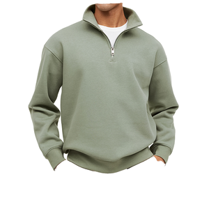 Sudadera de Cuello Redondo para Hombre, de Alta Calidad, Informal, con Logotipo Frontal, Diseño Sólido, Invierno, 100% Algodón, Personalizable, Transpirable, de Felpa - Product Image 2