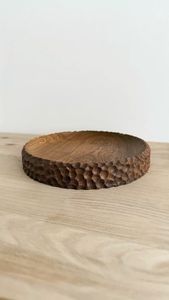 Assiette et plat décoratifs en bois de manguier sculptés à la main plateau de base de service en bois rustique pour la décoration de table à manger et l'utilisation de mariage - Product Image 4