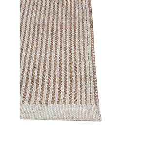 พรมปูพื้นลายทางสีเบจน้ำตาล Nomadic Threads รุ่น PDJW-110 ทำจากปอกระเจาแบบทอแบน เหมาะสำหรับใช้ในบ้าน ห้องนอน ห้องนั่งเล่น และทางเดิน - Product Image 4