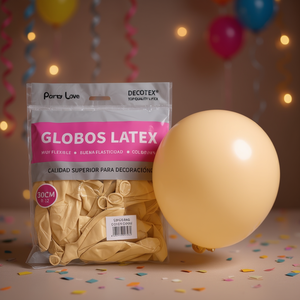 Globos de Látex Party Love de 30 cm, Color Piel, Bolsa de 50 Unidades, Artículos Decorativos para Fiestas - Product Image 3