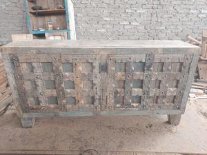 Meuble TV en bois de récupération massif Meubles de salon de style antique pour la maison Ferme Hôtel Chambre Hall d'entrée Salle de télévision Utilisation - Product Image 1