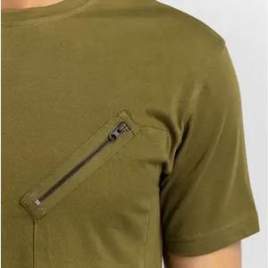 T-shirt pour hommes respirant et écologique de haute qualité Style personnalisé à manches courtes col rond haut imprimé en polyester/coton tricoté - Product Image 6