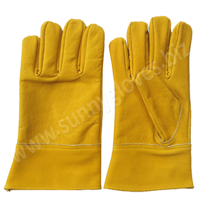 Gants de sécurité en cuir de vache véritable, gants de sécurité en cuir pour le travail industriel, gants de protection des mains - Product Image 1