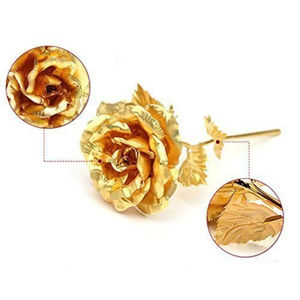 ดอกไม้ชุบทอง24K แนววินเทจสินค้ามาใหม่ทันสมัยตกแต่งบ้านโรสโกลด์ของขวัญที่สมบูรณ์แบบสำหรับงานแต่งงานและโอกาสพิเศษ - Product Image 3