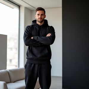 Survêtement à fermeture éclair en strass pour hommes vêtements de sport jogging extérieur en strass survêtement pour hommes sweat à capuche et pantalon de survêtement à fermeture éclair à paillettes pour hommes - Product Image 3