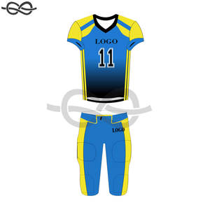 Venta al por mayor de aparejos juveniles de sarga de fútbol americano Jersey de fútbol americano de impresión por sublimación personalizada uniforme de fútbol - Product Image 1