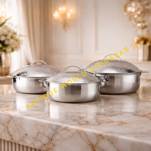 Ensemble de marmites de luxe en acier inoxydable, isolées, antiadhésives, durables, à double paroi, chauffe-plats, couvercle de casserole, buffet, meilleur prix, prix bas - Product Image 5