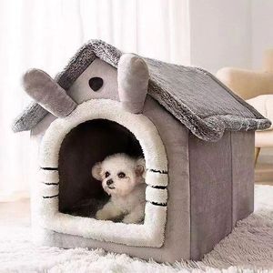Opvouwbare Huisdier Huis Verwijderbare Wasbare Kat Huis Puppy Grot Slaapbank Voor Extra Kleine Honden En Kleine Middelgrote Katten - Product Image 2