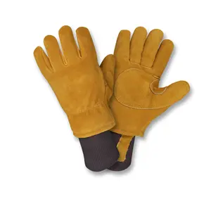 winter gloves mitten for outdoor cold weather unisex Industrial Safety Cowhide Split Leather Insulated Freezer Mitten Gloves