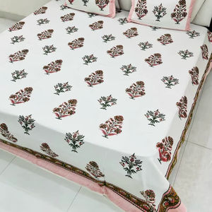 Juego de Sábanas de Algodón con Diseño Floral en Relieve, Hechas a Mano, Modernas, 600 Hilos, Ecológicas, para Bodas - Product Image 1