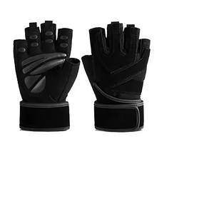 Guantes deportivos de neopreno/algodón personalizados unisex con empuñaduras antideslizantes correa de muñeca ajustable para levantamiento de pesas en el gimnasio - Product Image 4