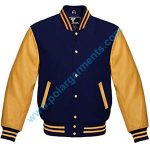 Veste universitaire unie personnalisable OEM en gros, très vendue Veste de baseball unisexe en laine de qualité supérieure pour les équipes, les écoles et les marques - Product Image 1