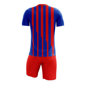 Conjunto de Uniformes de Fútbol de Manga Corta Sublimados Personalizados de Alta Calidad 100% Poliéster y Algodón en Venta - Product Image 2