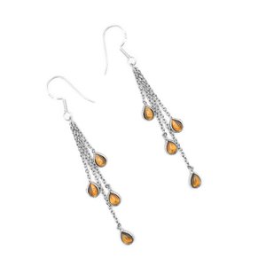 Pendientes de ojo de tigre de Plata de Ley 925 hechos a mano, joyería de piedras preciosas de estilo Vintage, regalo para mujer, modelo - Product Image 3