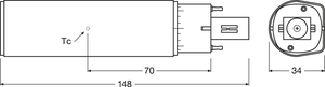Lampada Led PL 2 Pin G24d-1 6W 4000K (Osram 558182) - Product Image 2