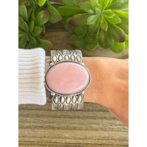 Alex Sanchez Women's Pink <b>Opal</b> & Sterling Silver Fashion Cuff <b>Bracelet</b> - Product Image 2