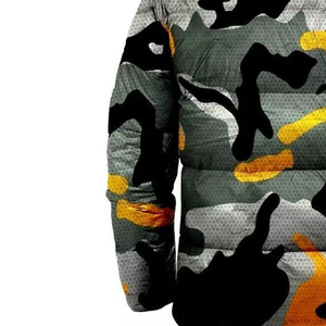 Veste d'hiver matelassée de haute qualité pour homme, en toile imperméable avec impression de logo personnalisé, col montant, design matelassé - Product Image 6