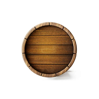 Option économique disponible : Barils décoratifs en bois marron faits à la main, durables, avec couvercle, pour bière, pots, seaux, barils mexicains