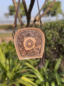 Nouveauté Sac bandoulière en cuir travaillé à la main Gypsy Boho Dernier créateur Fait main Style occidental Couleur marron Multi-usages Sacs - Product Image 5