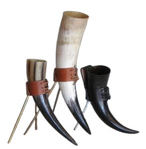 Venta caliente Medieval Juego de 4 piezas Cuerno de buey genuino Shotglasses Vikingo Beber Cuernos Soporte Pulido Cuerno de búfalo Decorativo Alto - Product Image 6