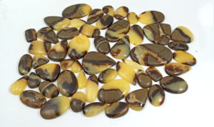 Natural Septarian Loose Gemstone Cabochon for Jewelry Making Flat <b>Back</b> Designer Septarian Stone - Product Image 2