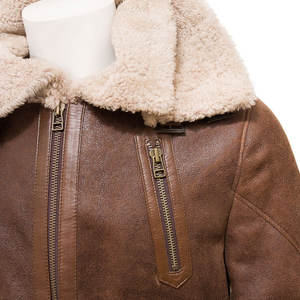 2025 dernière conception en peau de mouton en cuir veste mode porter à manches longues automne hiver hommes décontracté fermeture éclair en cuir veste hommes - Product Image 5