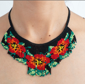 Écharpe-collier perlée tendance de haute qualité, style western unique, bandana perlé à franges - Product Image 2