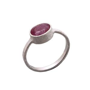 Fabuloso rubí piedra preciosa 925 plata esterlina aspecto elegante joyería de tendencia mujeres anillos minimalistas distribuidor - Product Image 1