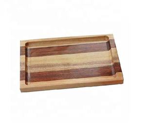 Ensemble de plateaux de service en bois d'acacia, 3 pièces, décoratifs, pour table basse, salon, hôtel, restaurant, pour Noël - Product Image 6